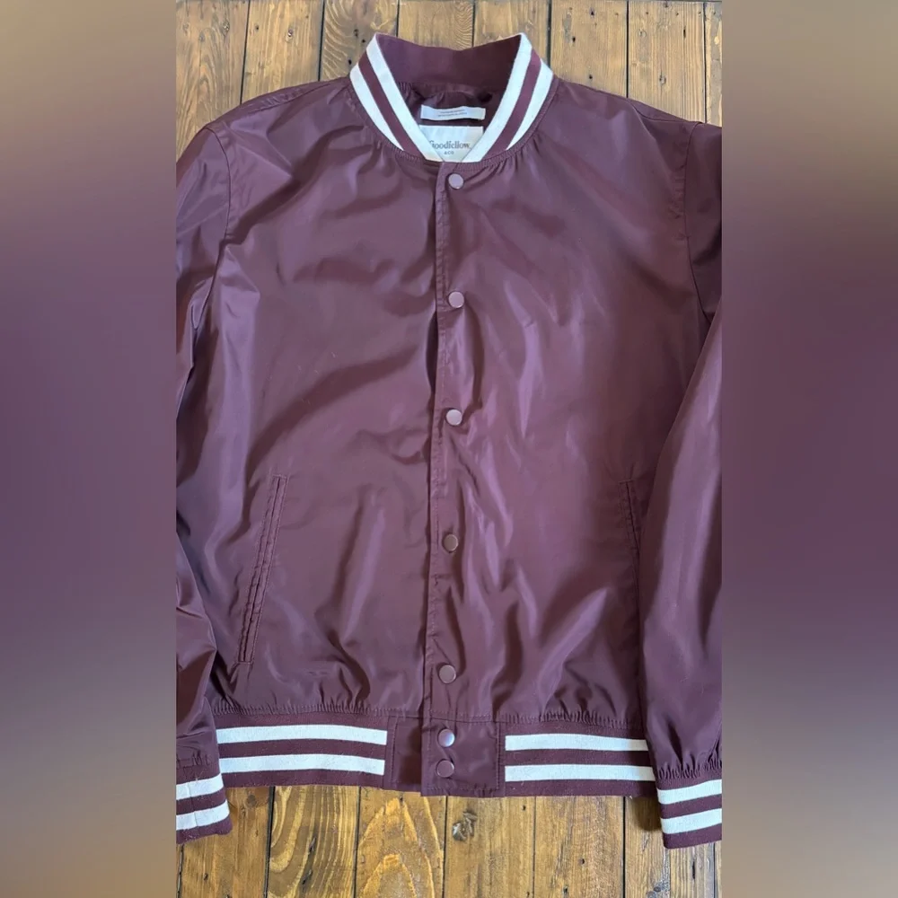 Goodfellow & Co Men's Burgundy Bomber Jacket - Picture 2 of 14